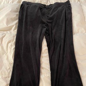 Gloria Vanderbilt Black Velvet Long Pants Sz 2x